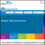 Screen shot of the Plastic-Sheets website.