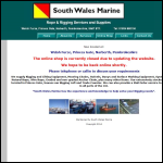 Screen shot of the South Wales Marine website.