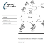 Screen shot of the Exceed Networks Ltd website.