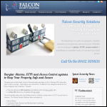Screen shot of the Falcon Security Solutions Ltd website.