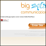 Screen shot of the Big Splash Creative Ltd website.