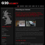 Screen shot of the G20 Security Ltd website.