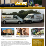 Screen shot of the Advanced Machinery Relocations Ltd website.