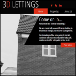 Screen shot of the 3d Lettings Ltd website.