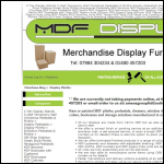 Screen shot of the MDF Displays website.