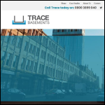 Screen shot of the Trace Basement Systems website.