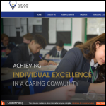 Screen shot of the Haydon School website.