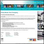 Screen shot of the Press Brake Tool Company website.
