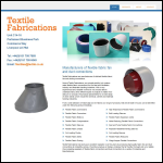 Screen shot of the Textile Fabrications website.