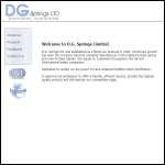 Screen shot of the D.G. Springs Ltd website.