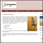 Screen shot of the Afinagri Ltd website.