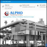 Screen shot of the Alpho Technical Ltd website.