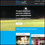 Screen shot of the Hawlec Electrical Contractors Ltd website.