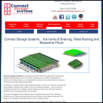 Screen shot of the Connect Storage Systems Ltd website.
