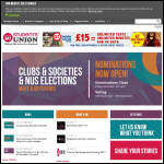 Screen shot of the University of Central Lancashire Students' Union website.