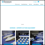 Screen shot of the Dowson Food Machinery Ltd website.