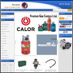 Screen shot of the Preston Gas Centre Ltd website.