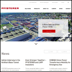 Screen shot of the Pfisterer Ltd website.