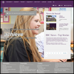 Screen shot of the Highcliffe School website.