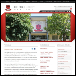 Screen shot of the The Highcrest Academy website.