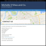 Screen shot of the Michelle O'shea & Co Ltd website.