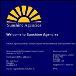 Screen shot of the Sunshine Agencies Ltd website.