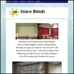 Screen shot of the Glare Blinds Ltd website.