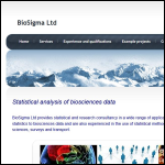 Screen shot of the Biosigma Ltd website.