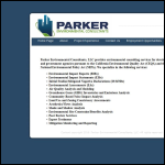 Screen shot of the Parker Environmental Services Ltd website.