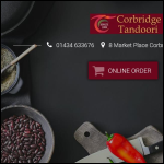 Screen shot of the Corbridge Tandoori Ltd website.