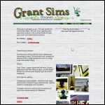 Screen shot of the Grant Sims Signs website.