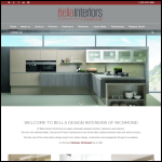 Screen shot of the Bella Interiors website.