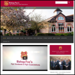 Screen shot of the Bishop Fox's School website.