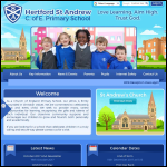 Screen shot of the Hertford St Andrew Community Trust website.