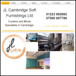 Screen shot of the J L Cambridge Soft Furnishings Ltd website.