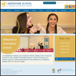 Screen shot of the Amersham School website.