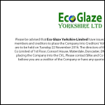 Screen shot of the Eco Glaze Yorkshire Ltd website.