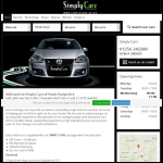 Screen shot of the Simply Carz Ltd website.