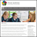 Screen shot of the Diverse Academies Trust website.