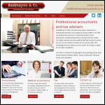 Screen shot of the Redmayne Accountants Ltd website.