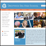 Screen shot of the Droitwich Spa High School & Sixth Form Centre website.