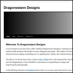 Screen shot of the Dragonswann Designs website.