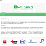 Screen shot of the Clarkson Solutions Ltd website.