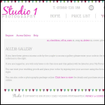 Screen shot of the Studio 1 Photography website.