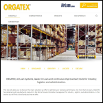 Screen shot of the Orgatex UK Ltd website.