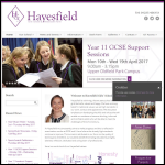 Screen shot of the Hayesfield Girls' School website.