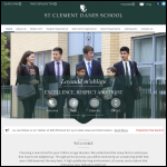 Screen shot of the St. Clement Danes School website.