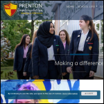 Screen shot of the Prenton High School for Girls website.