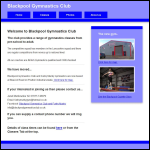 Screen shot of the Blackpool Gymnastics Club website.