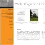 Screen shot of the Wck Design & Conservation Ltd website.